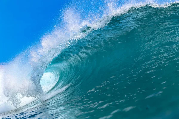 Modrá Vlna Oceánu Slunečného Dne — Stock fotografie