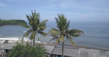 Balangan plajı, Bali, Endonezya 'nın havadan görünüşü
