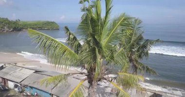 Balangan plajı, Bali, Endonezya 'nın havadan görünüşü