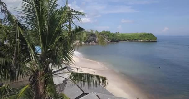 Luchtfoto van Balangan strand, Bali, Indonesië — Stockvideo