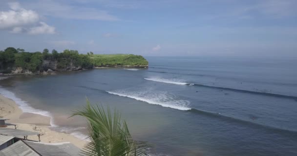 Vue aérienne de la plage de Balangan, Bali, Indonésie — Video