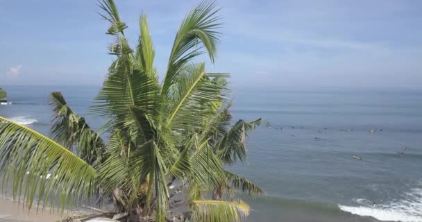 Вид с воздуха на пляж Баланган, Бали, Индонезия — стоковое видео