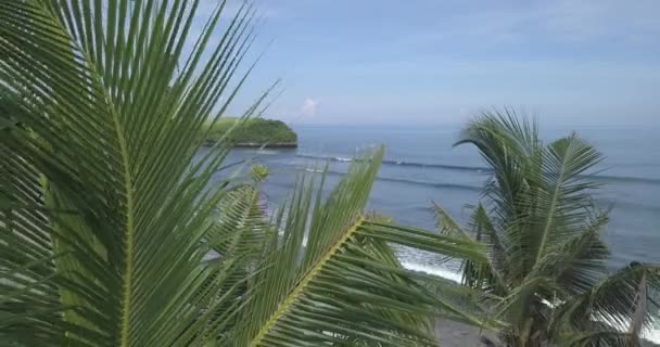 Luchtfoto van Balangan strand, Bali, Indonesië — Stockvideo