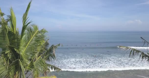 Balangan plajı, Bali, Endonezya 'nın havadan görünüşü — Stok video