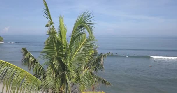 Luftaufnahme vom Strand von Balangan, Bali, Indonesien — Stockvideo