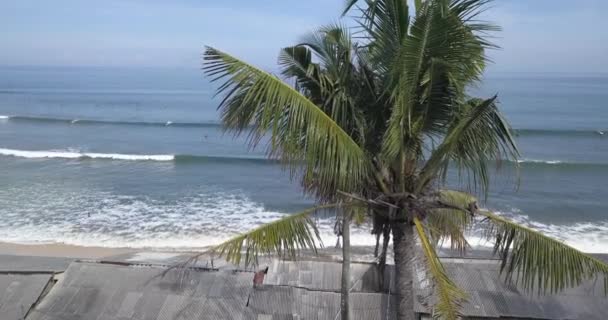 Balanganビーチの空中ビュー,バリ島,インドネシア — ストック動画