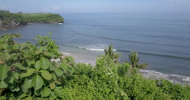 Flygfoto över Balangan stranden, Bali, Indonesien — Stockvideo