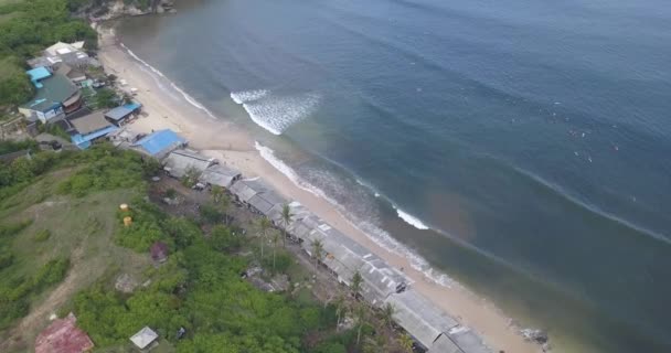 Вид з літака на пляж Баланган. — стокове відео