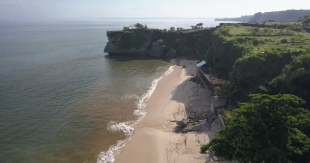 Luchtfoto van Balangan strand — Stockvideo