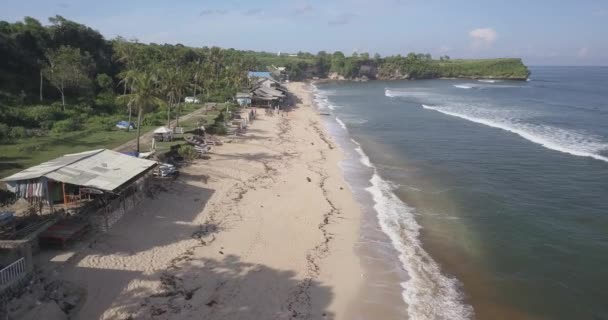 Luchtfoto van Balangan strand — Stockvideo