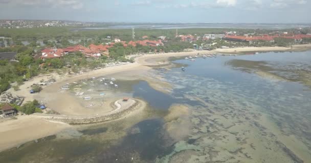 Vista aérea da praia de Nusa Dua — Vídeo de Stock