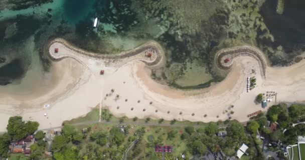 Αεροφωτογραφία της παραλίας Nusa Dua — Αρχείο Βίντεο