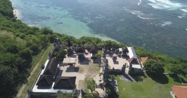 Vista aérea del templo balinés — Vídeos de Stock