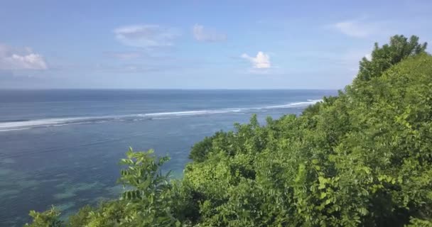 Vue aérienne du littoral océanique à une journée ensoleillée 