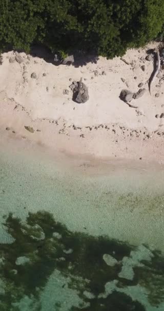 Vista aérea de la playa tropical en un día soleado — Vídeo de stock