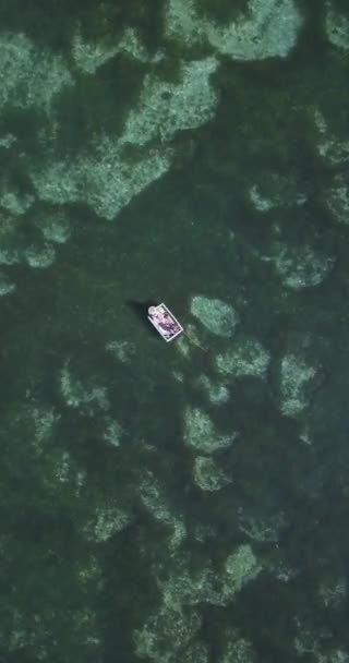 海上渔船的空中景观 — 图库视频影像
