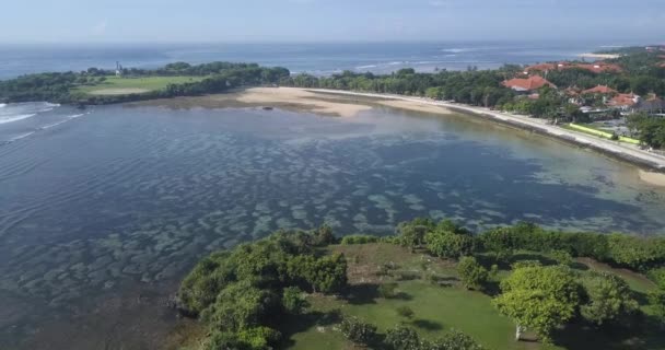 Vista aérea de la playa de Nusa Dua — Vídeos de Stock