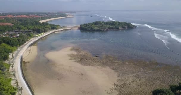Nusa Dua海滩的空中景观 — 图库视频影像