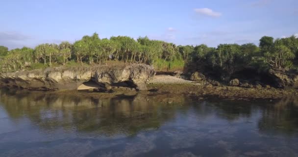 Erial kilátás Nusa Dua strand — Stock videók