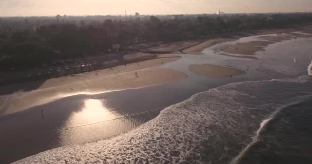 Vista aérea de la playa de Kuta — Vídeos de Stock