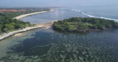 Nusa Dua plajının havadan görünüşü