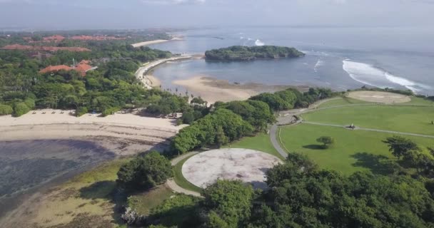 Vista aérea de la playa de Nusa Dua — Vídeo de stock