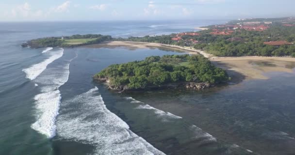 Aerial view of Nusa DuAa beach — Stock Video