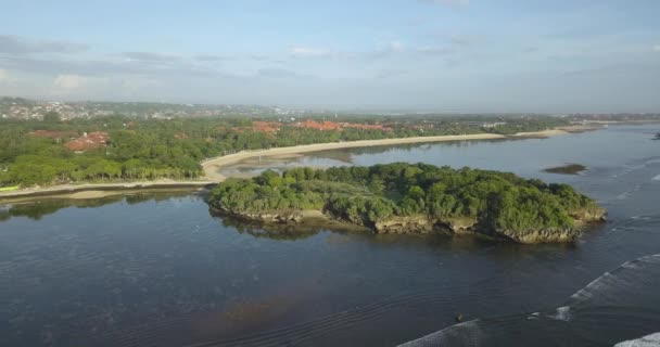 Vista aérea de la playa de Nusa DuAa — Vídeos de Stock