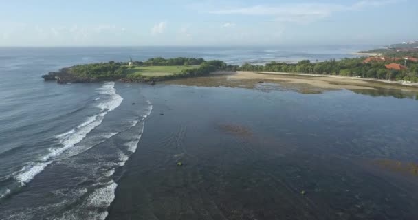 Nusa DuAa海滩的空中景观 — 图库视频影像