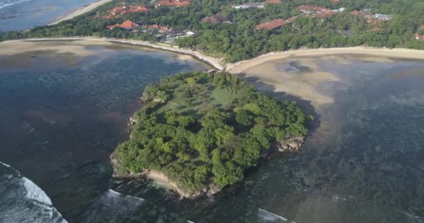 Letecký pohled na pláž Nusa DuAa — Stock video