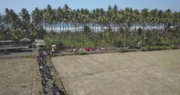 Veduta aerea della cerimonia balinese — Video Stock