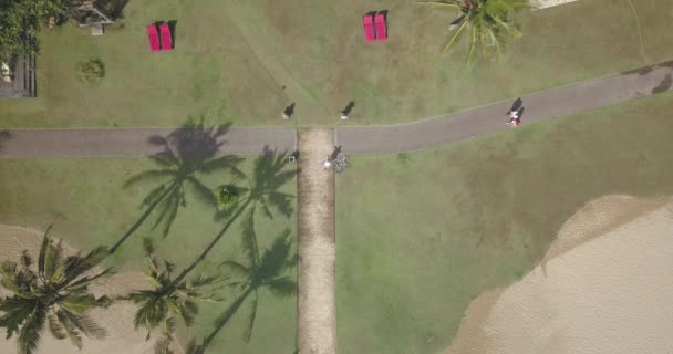 Letecký pohled na pláž Nusa Dua — Stock video