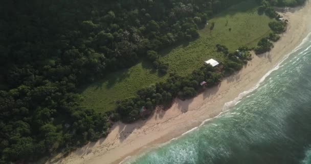 Widok z lotu ptaka plaży Nyang Nyang — Wideo stockowe