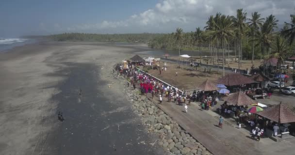 Veduta aerea della cerimonia balinese — Video Stock