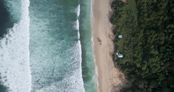 Aerial view of Nyang Nyang beach — Stock Video