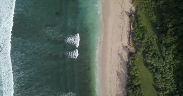 Flygfoto över Nyang Nyang stranden — Stockvideo