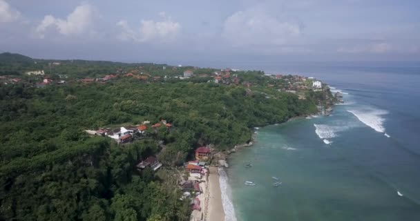 Vue aérienne de la plage de Thomas, Padang Padang 