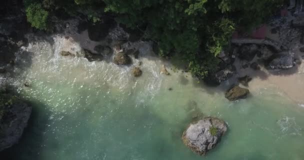 Légi kilátás Padang Padang strand — Stock videók