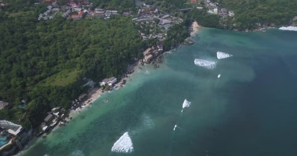 Veduta aerea della spiaggia Padang Padang — Video Stock