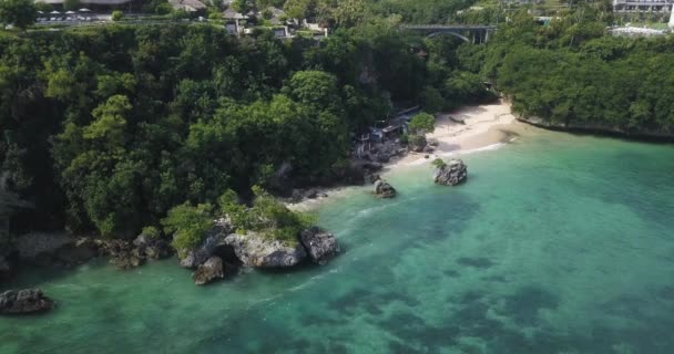 Вид с воздуха на пляж Паданг Паданг — стоковое видео