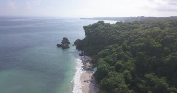 Vista aérea de la playa de Thomas, Padang Padang — Vídeos de Stock