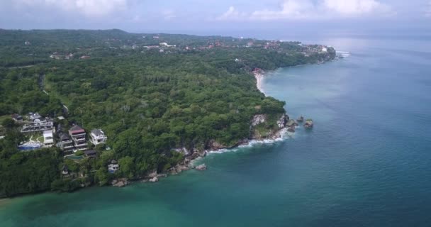 Vista aérea de la playa de Padang Padang — Vídeo de stock