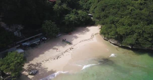 Widok z lotu ptaka Padang Padang plaży — Wideo stockowe