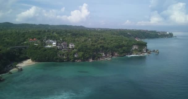 Vista aérea de la playa de Padang Padang — Vídeo de stock