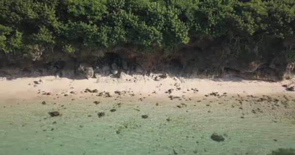 Вид с воздуха на пляж Нян Нян — стоковое видео