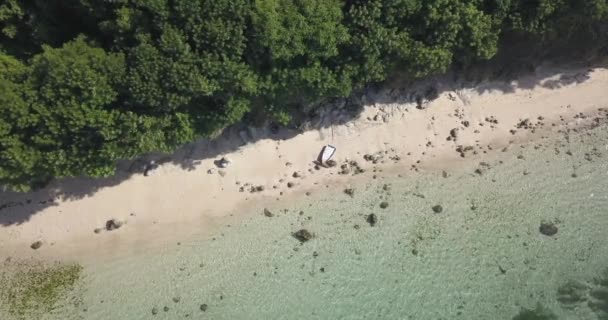 渔船上渔民的空中照片 — 图库视频影像