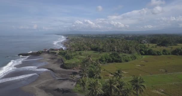 Vista aérea da Praia de Kedungu — Vídeo de Stock