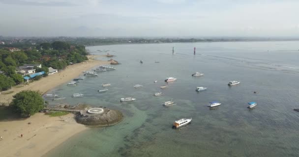 Vista aérea de la playa de Sanur — Vídeos de Stock