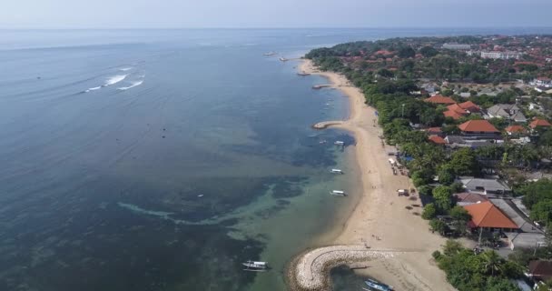 Vue aérienne de la plage de Sanur — Video