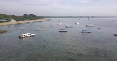 Sanur sahilinin havadan görünüşü